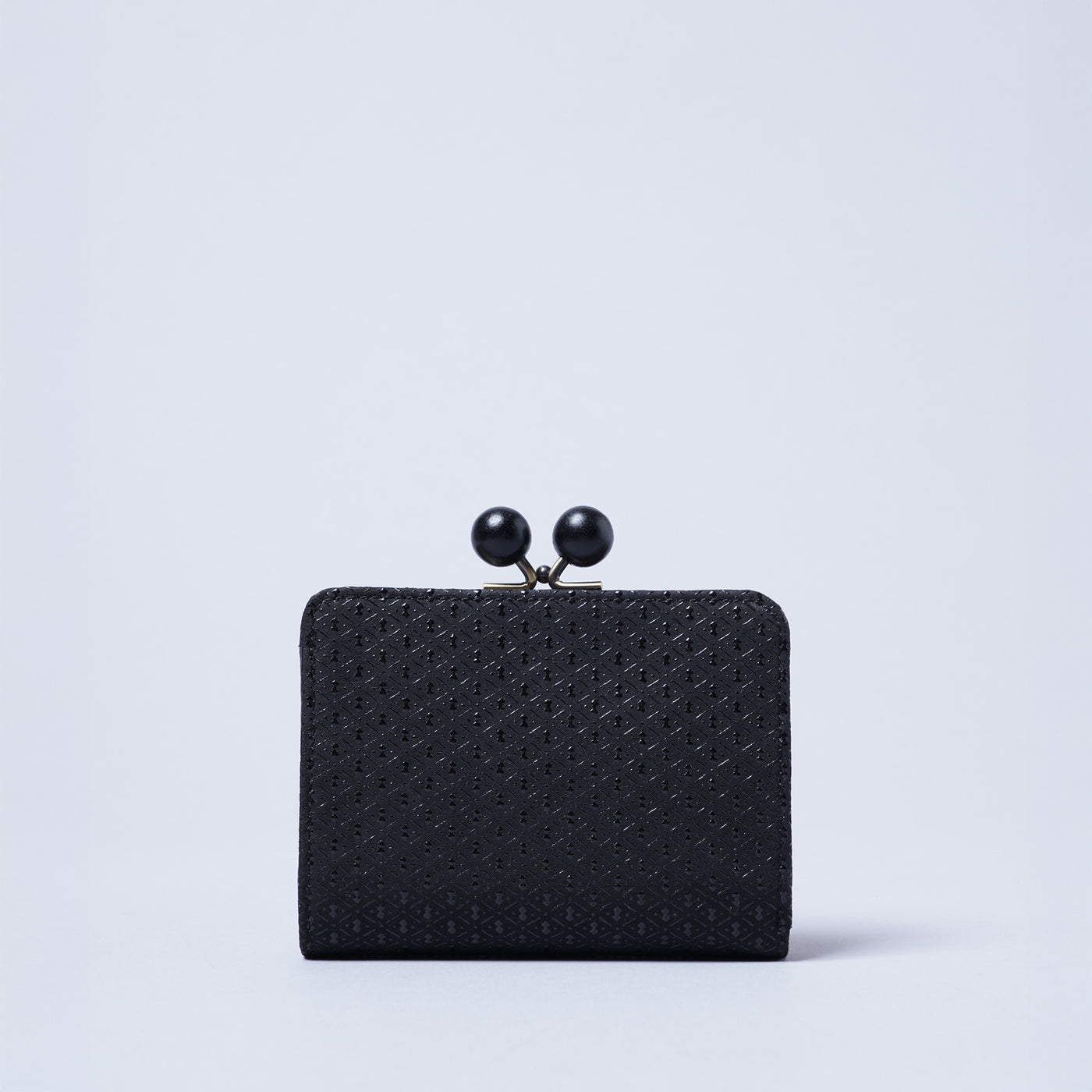 ＜kissora＞古都印傳 口金短夾/龜甲米