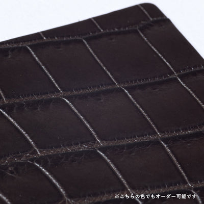 <WILDSWANS> Scissor Case Nile Crocodile / Black x Black