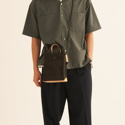 <STN> Logical series leather 2-way bag / black