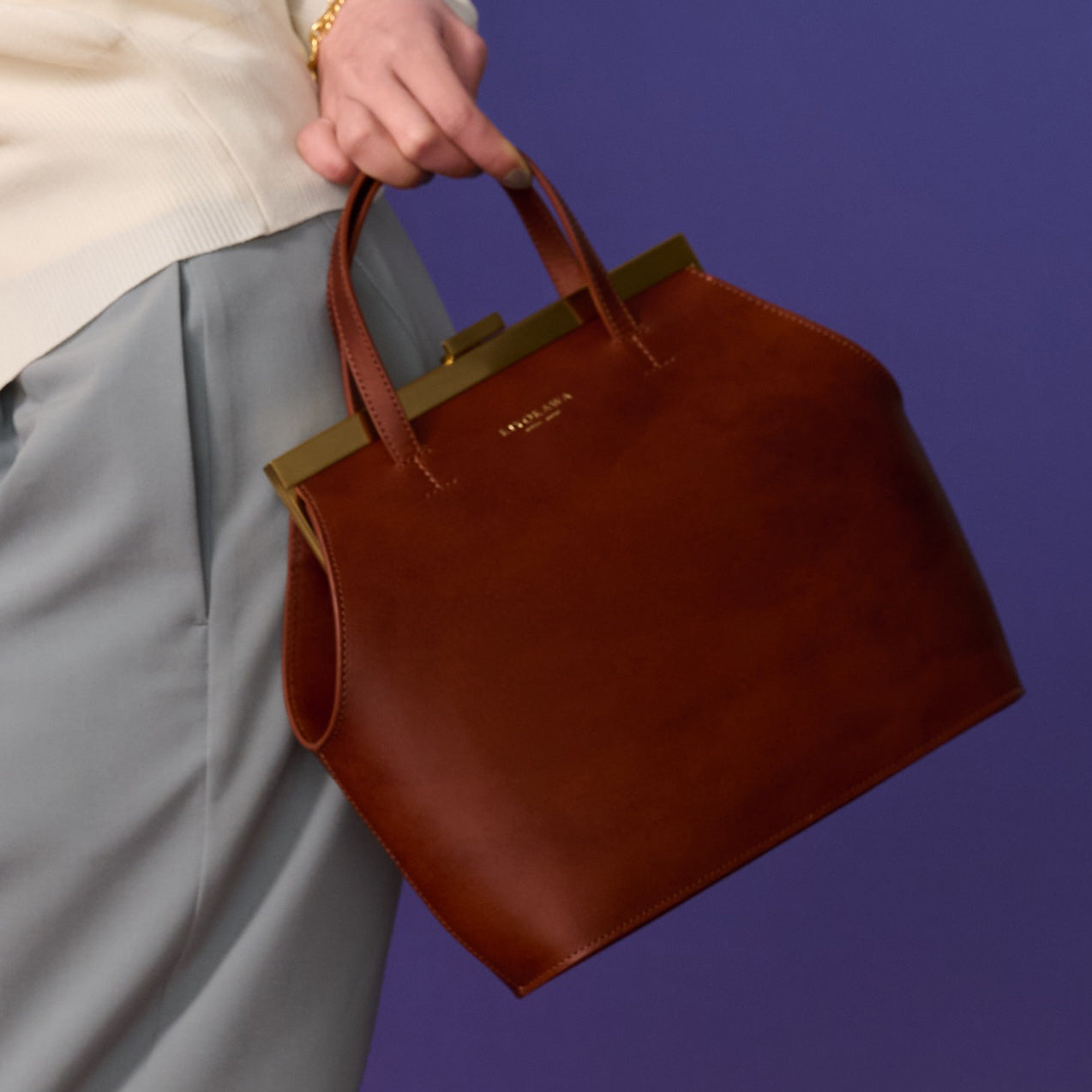 <kiyokawa> Audrey Hand Bag / Brown