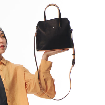 <Estine> Logical series leather 2-way bag / black