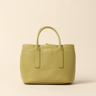 <itten-itten> Leather mini tote/blue