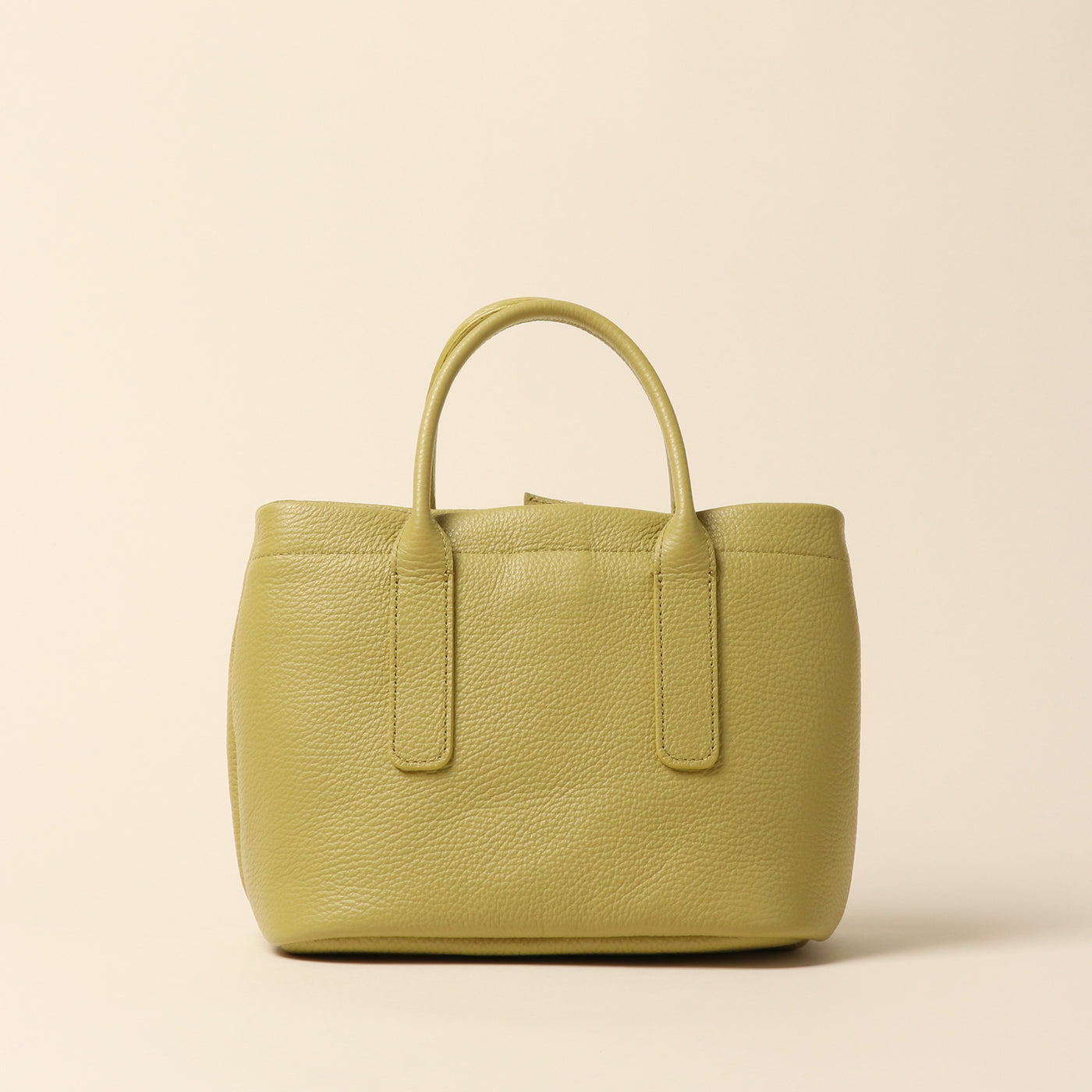 <itten-itten> leather mini tote/yellow