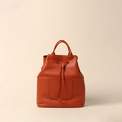 <itten-itten> Drawstring Tote / Terracotta