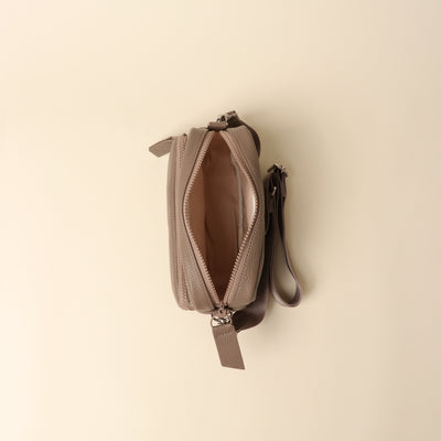 <itten-itten> Leather mini shoulder bag / warm beige