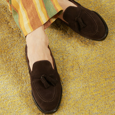 <Regal> Tassel loafer/dark brown suede