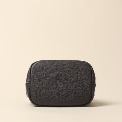 <itten-itten> Leather mini tote / charcoal gray