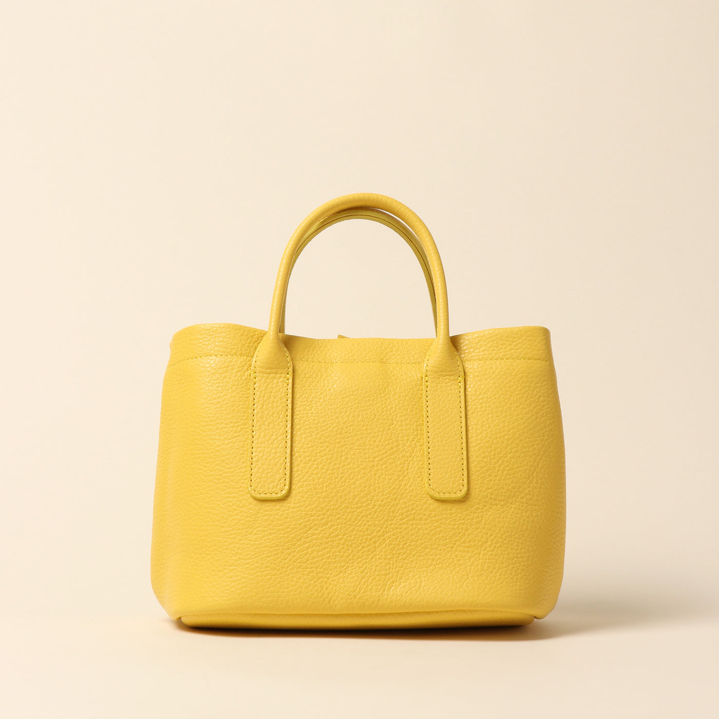 <itten-itten> Leather mini tote / warm beige