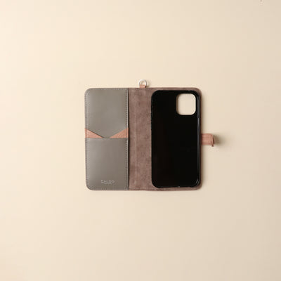 <CALDO tokyo japan> CROSSOVER iPhone Case (iPhone12/12Pro) / Sax Beige
