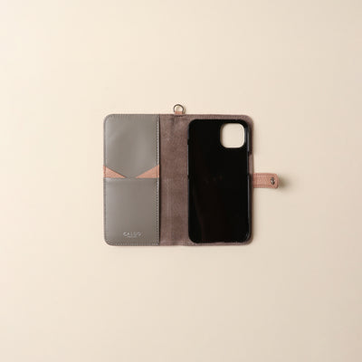 <CALDO tokyo japan> CROSSOVER iPhone case (iPhone13) / Pink Gray