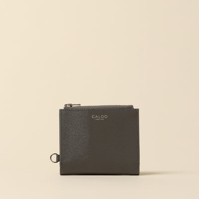 <CALDO tokyo japan> MINK Zip Mini Wallet / Gray