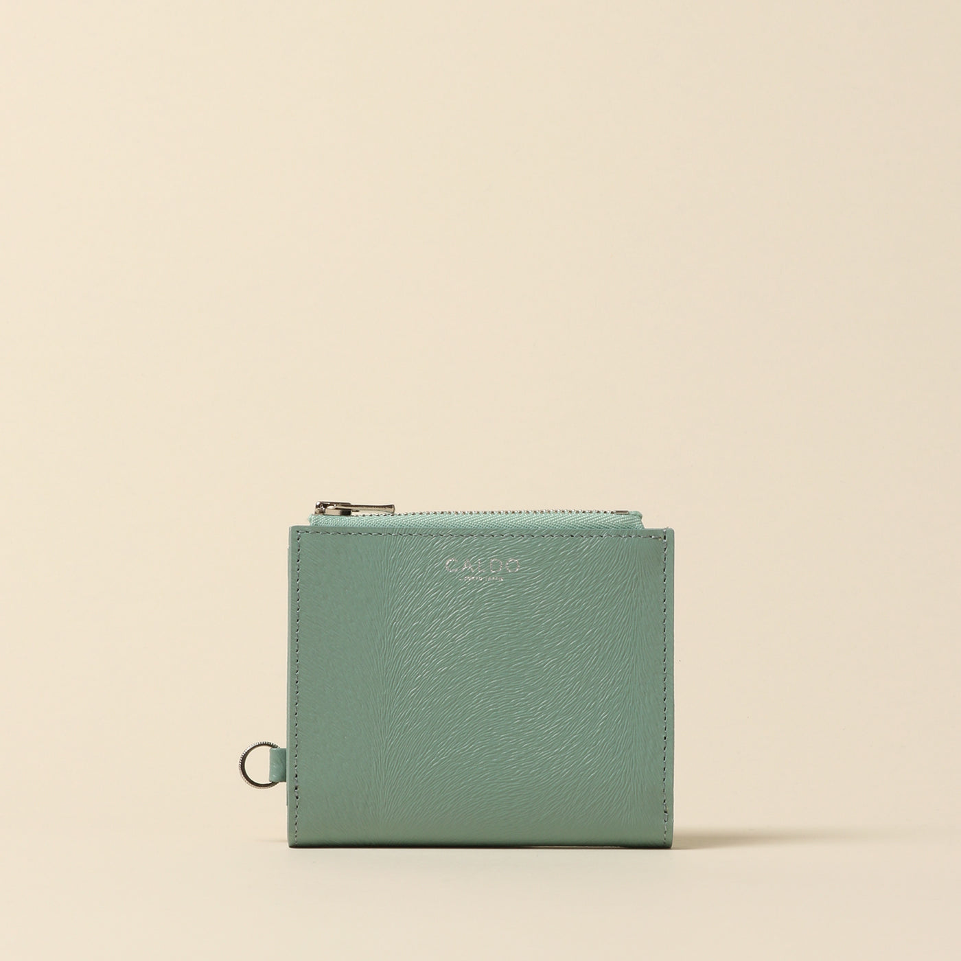 <CALDO tokyo japan> MINK Zip Mini Wallet / Gray