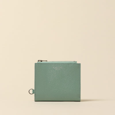 <CALDO tokyo japan> MINK Zip Mini Wallet / Gray