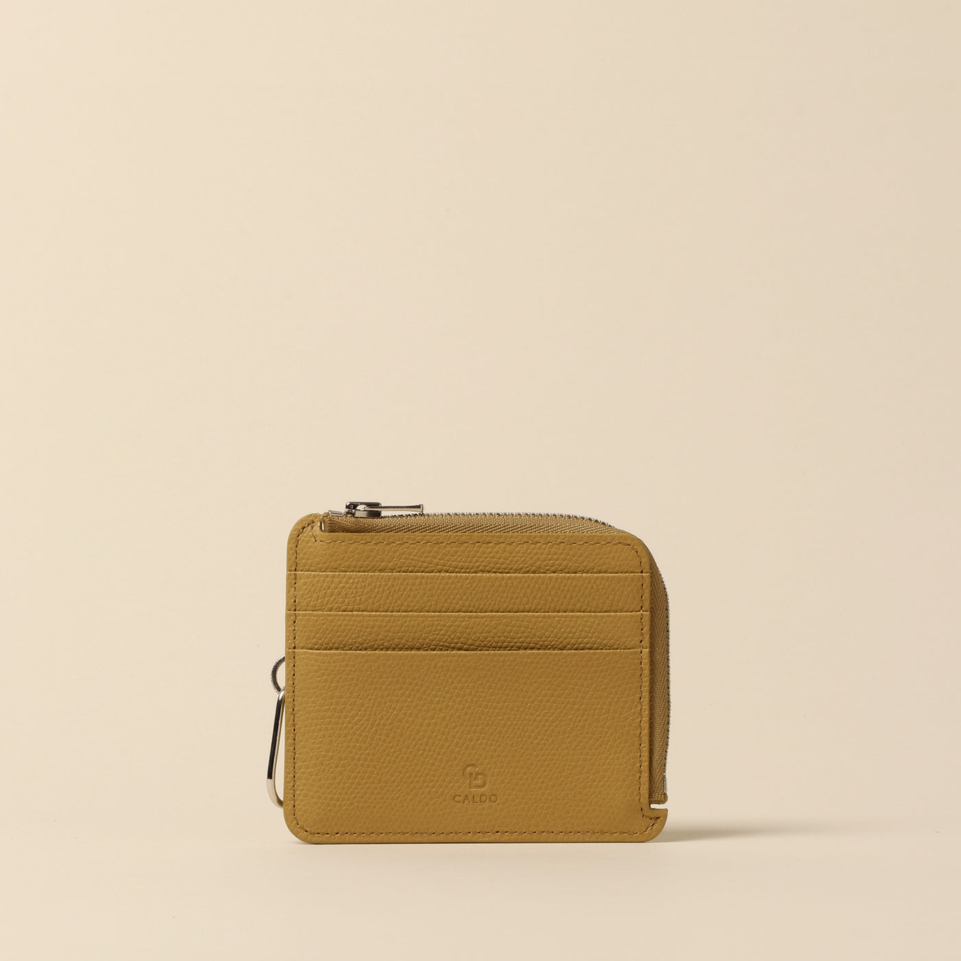 <CALDO tokyo japan> Opthional Ring Coin Purse / Mustard