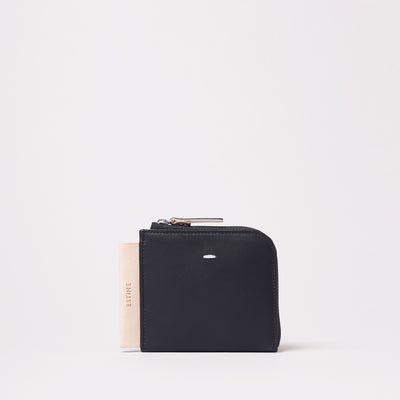 <Estine> Logical Series L Shaped Zipper Square Wallet / Black