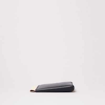 <Estine> Logical Series L Shaped Zipper Square Wallet / Black