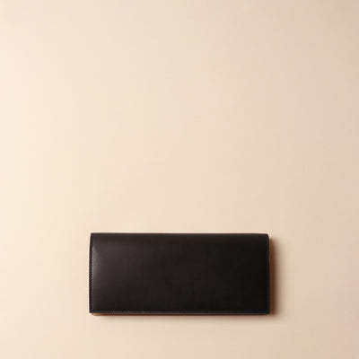 <FLATHORITY> Water-dyed oil cordovan long wallet with coin purse / Blue