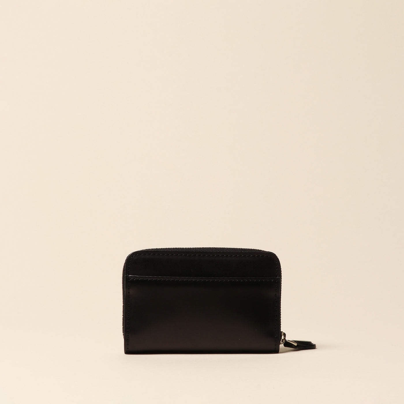 < FLATHORITY > Water-dyed oil cordovan round coin purse / black
