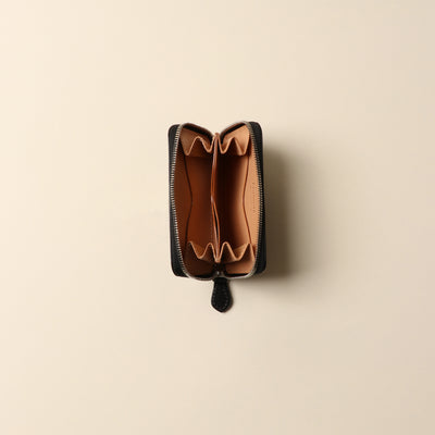 < FLATHORITY > Water-dyed oil cordovan round coin purse / black