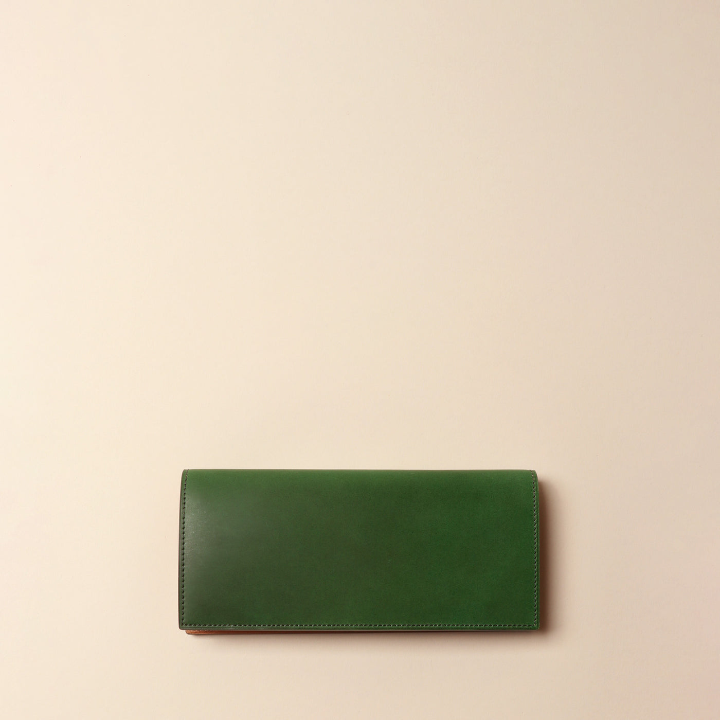 <FLATHORITY> Water-dyed oil cordovan long wallet with coin purse / Blue