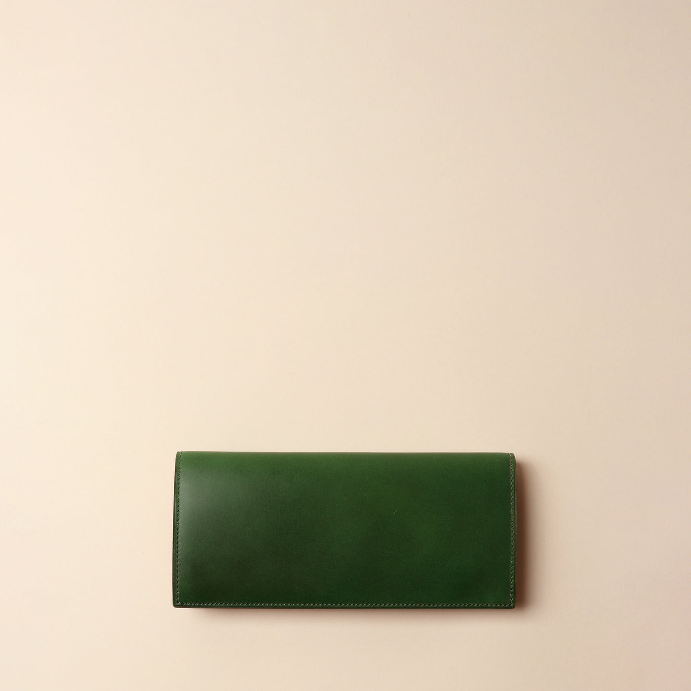 <FLATHORITY> Water-dyed oil cordovan long wallet with coin purse / Blue
