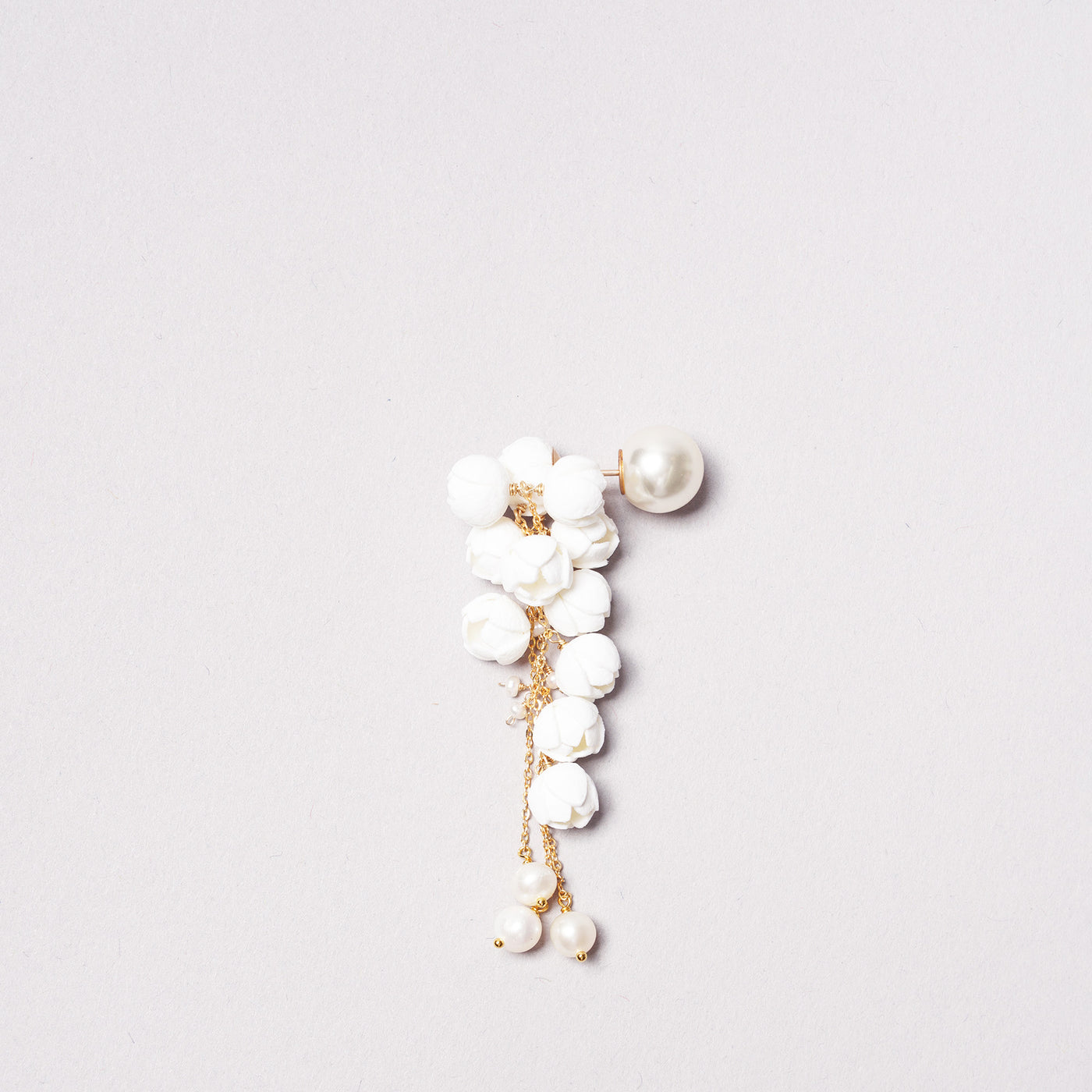 <Selieu>Shower earrings/white