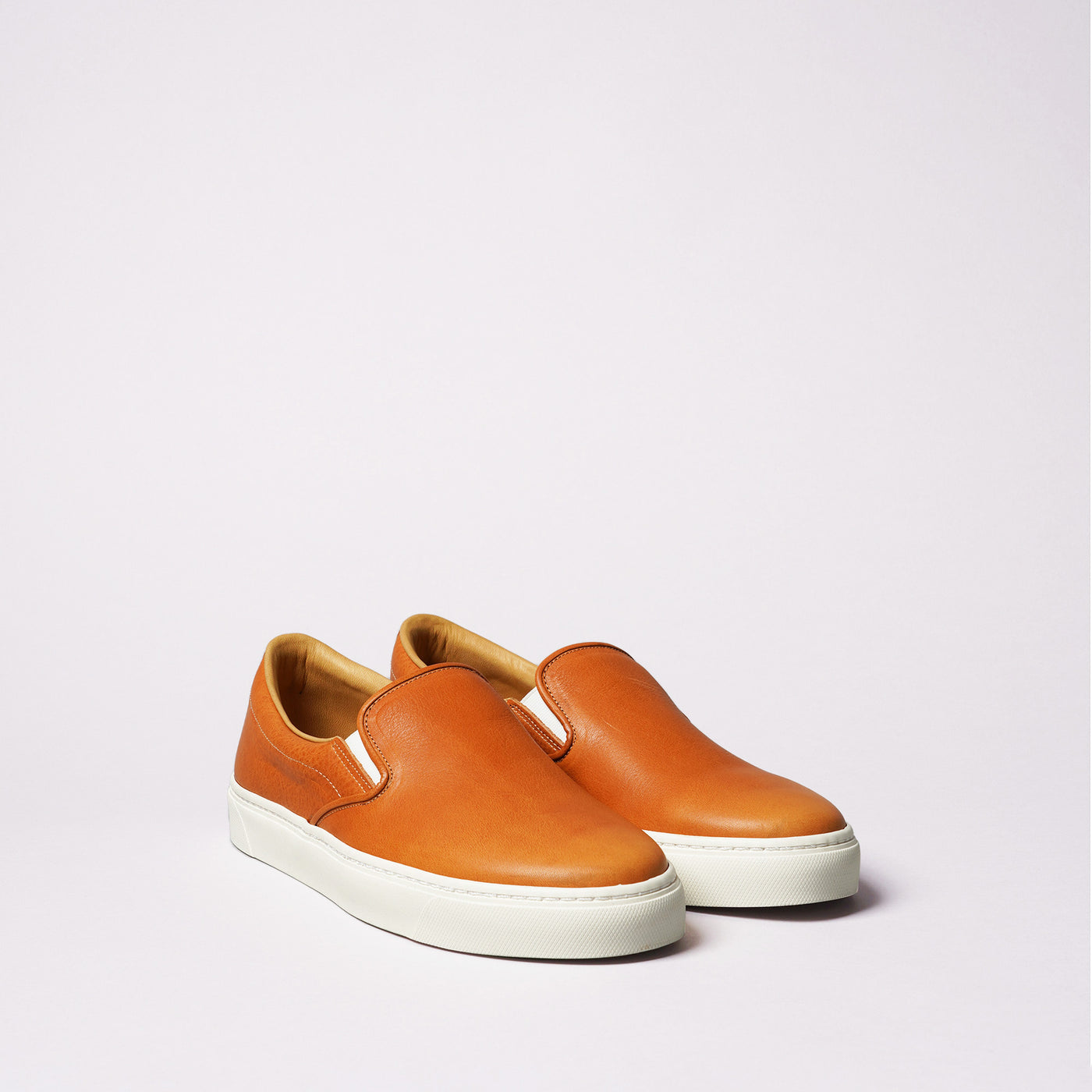 <TOSS> Lance Lance slip-on leather sneakers, Tanned Tochigi leather / natural