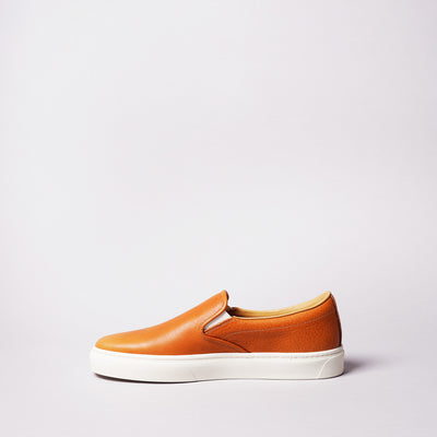 <TOSS> Lance Lance slip-on leather sneakers, Tanned Tochigi leather / natural