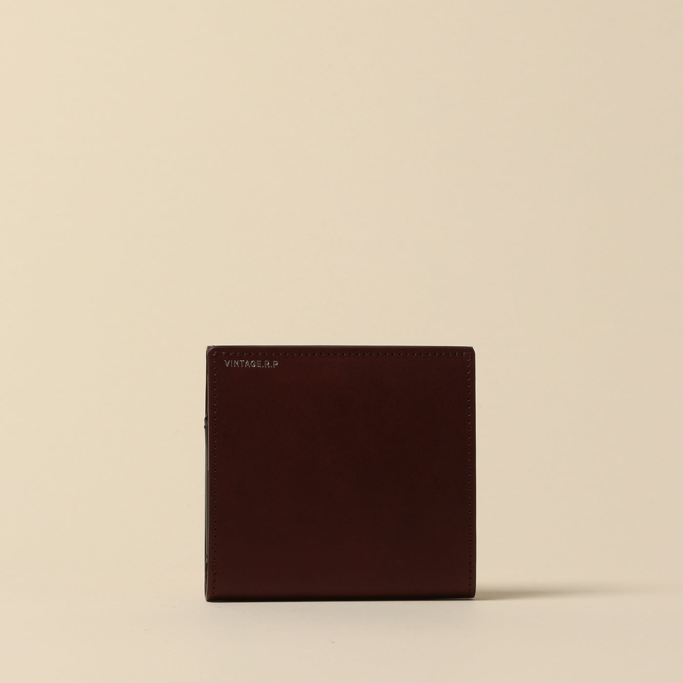 ＜Vintage Revival Productions small vertical wallet in oiled leather, black