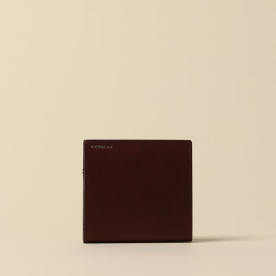 ＜Vintage Revival Productions＞ 塗油皮革直立式小型錢包 / 藏青色