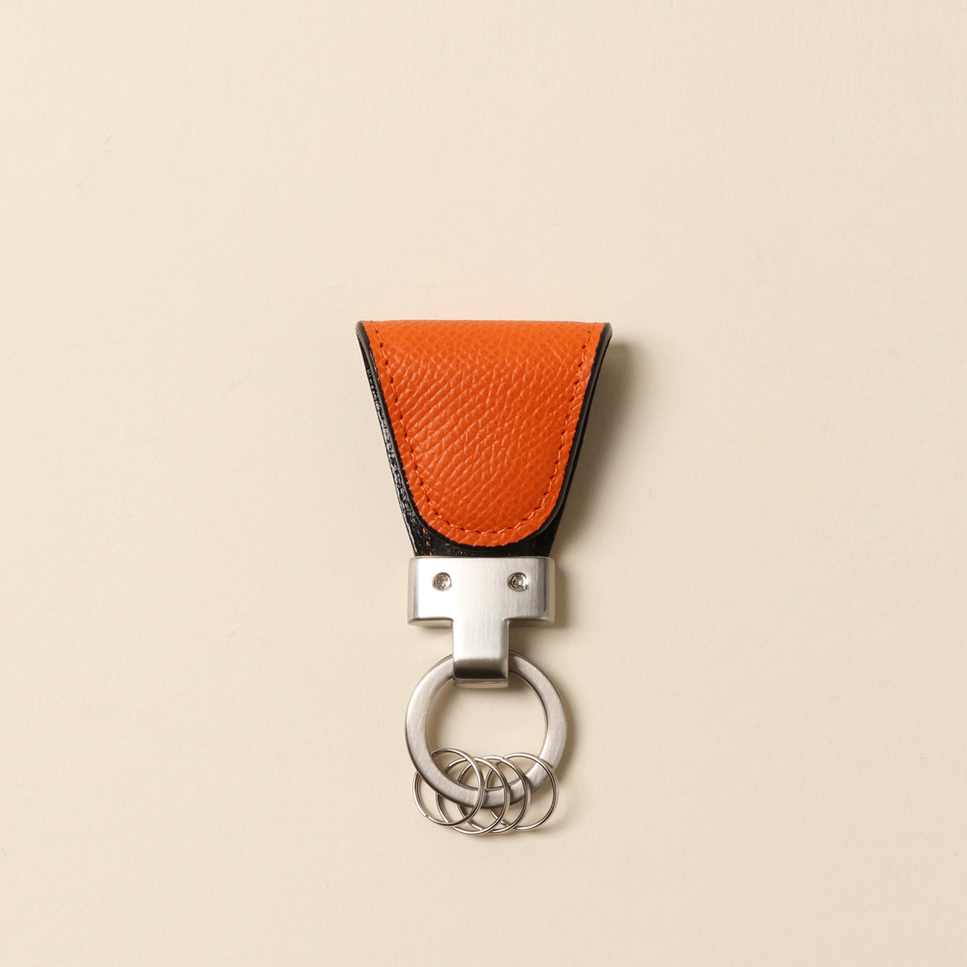 ＜VINTAGE REVIVAL PRODUCTIONS> Key clip calf leather/orange