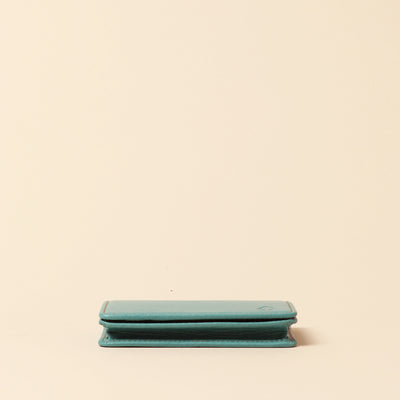 ＜Kiichi> Business card case (through gusset)/blue