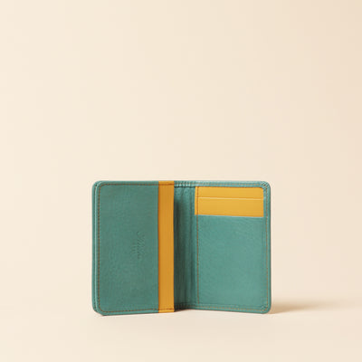 ＜Kiichi> Business card case (through gusset)/blue