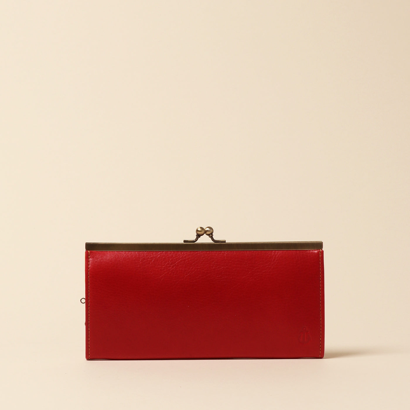 <Kiichi> Long Wallet - kiss lock closure - / Red