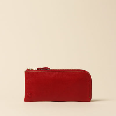 <Kiichi> Long wallet (L-shaped zipper) / Orange