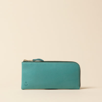 <Kiichi> Long wallet (L-shaped zipper) / Orange