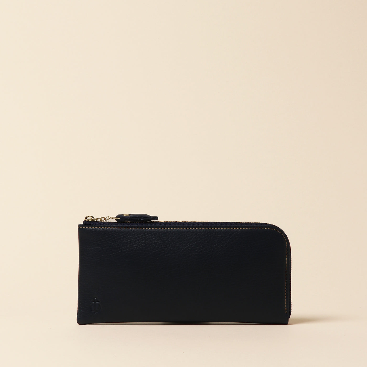 <Kiichi> Long wallet (L-shaped zipper) / Orange