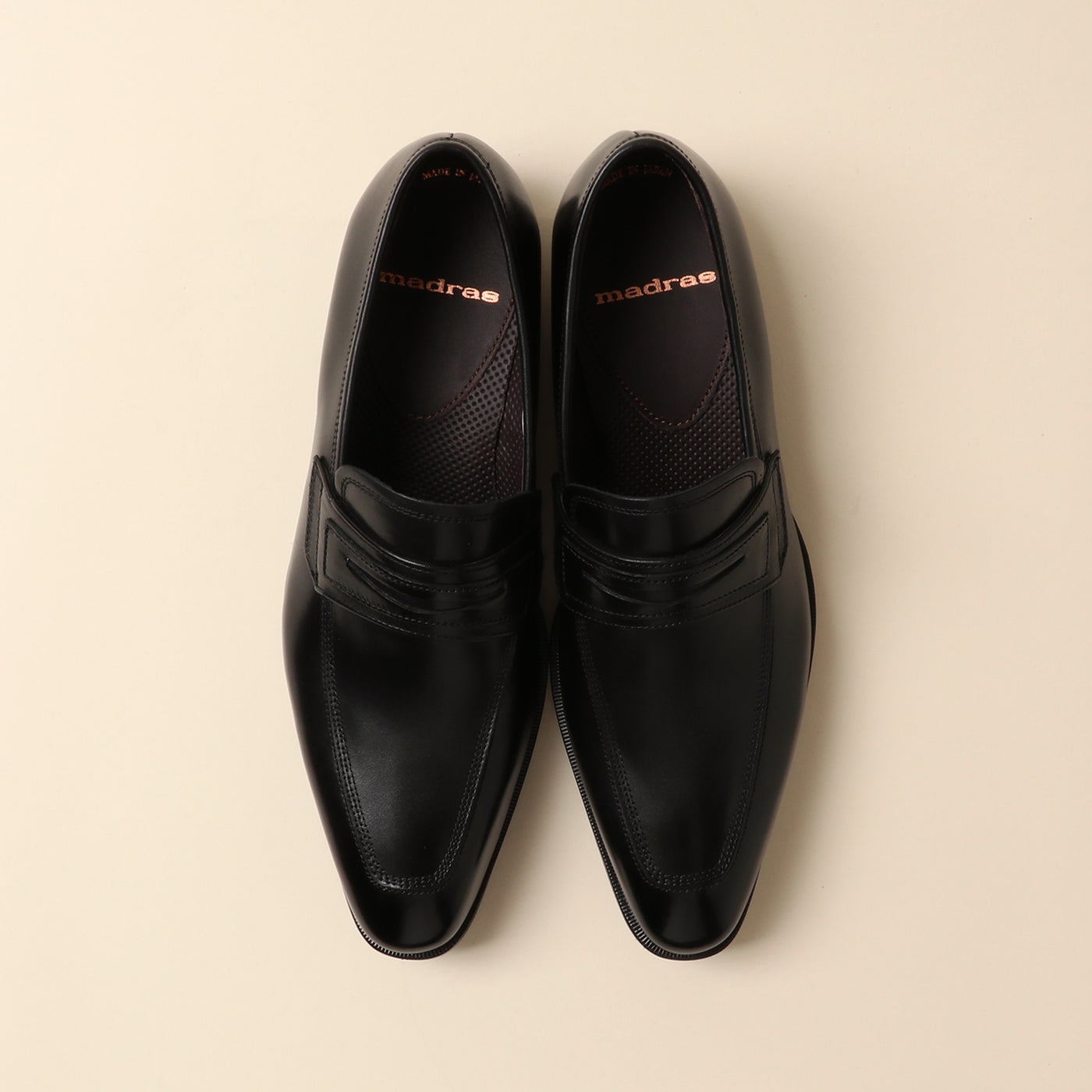 ＜madras＞Coin Loafer 經典樂福鞋/黑色