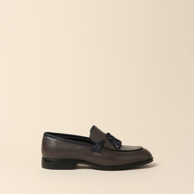 <Madras> Tassel Slip-On / Black