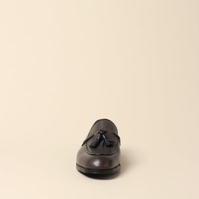 <Madras> Tassel Slip-On / Black