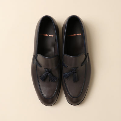 <Madras> Tassel Slip-On / Black