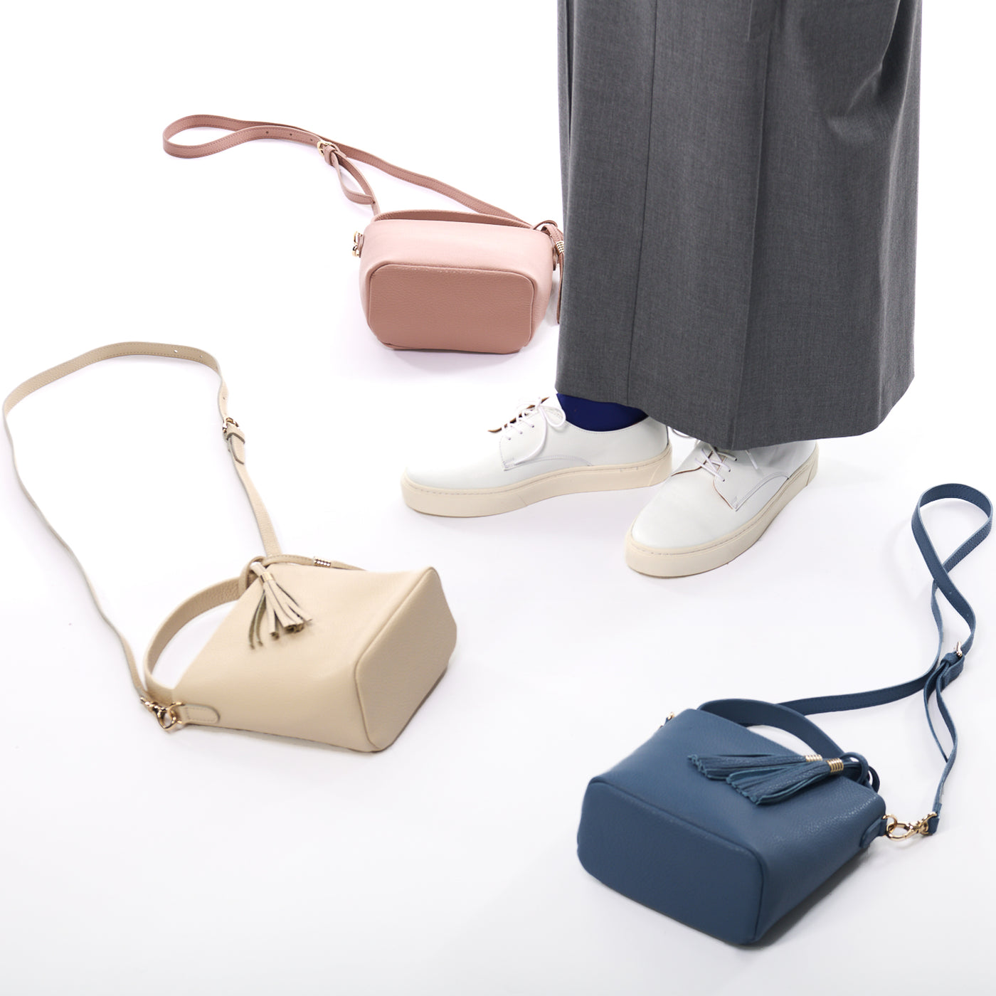 <Atelier Nuu> loop mini bucket / gray